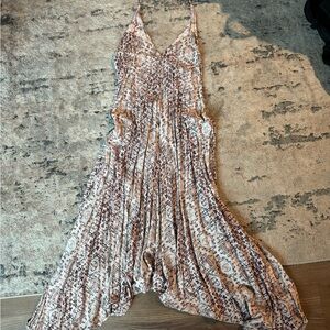 Olivaceous Open Back VNeck Jumpsuit